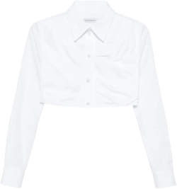 pleated cropped shirt 