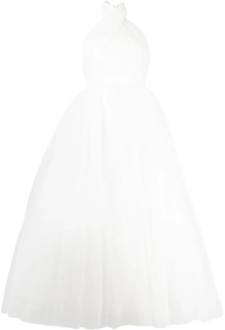 halterneck tulle dress