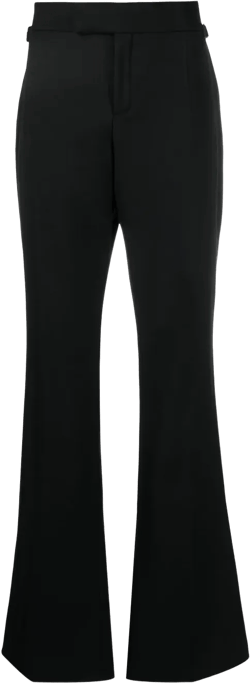 flared-leg tailored-cut trousers