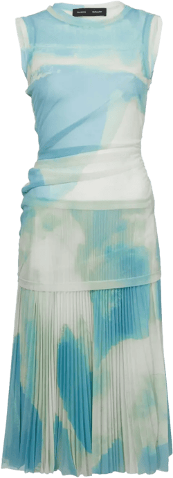 Zoe abstract-print midi dress