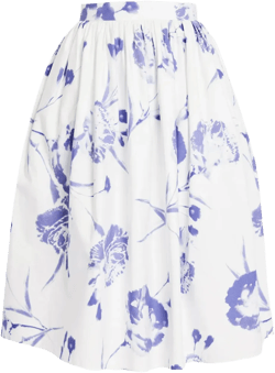floral-print skirt