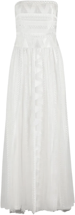 strapless maxi dress