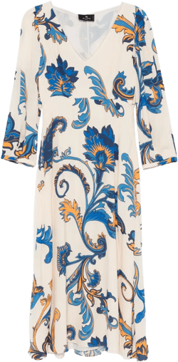 floral-print midi dress