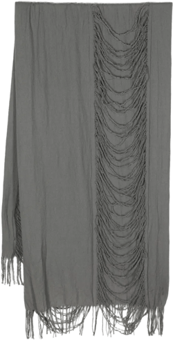 distressed-finish wool scarf