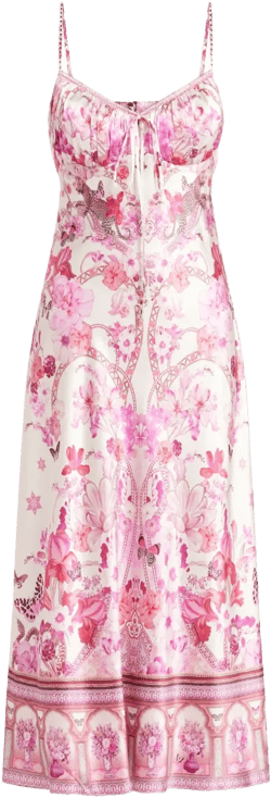 The Botanical Novella Gathered Bodice Bias dress