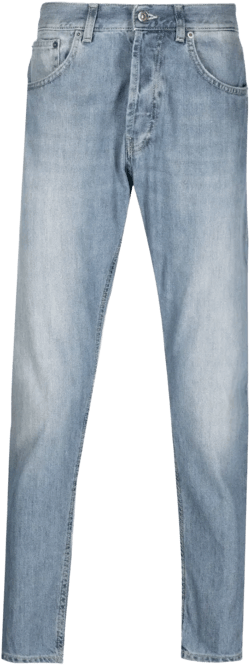 faded effect tapered jeans