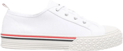 stripe-trim lace-up sneakers