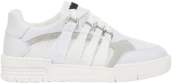 logo-tape leather sneakers