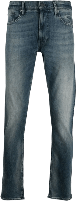 stonewashed slim-cut jeans