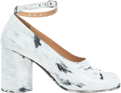 80mm Tabi Bianchetto leather pumps