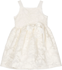 floral-appliqué lace dress
