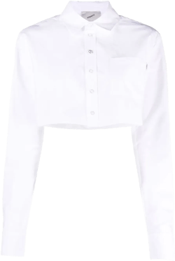 cropped cotton shirt