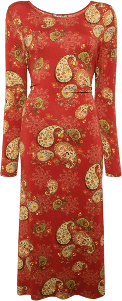 paisley-print dress