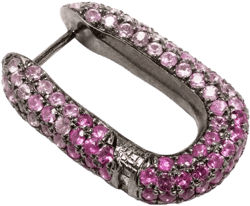 Link pink sapphire single earring