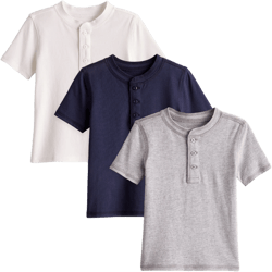 Cotton Modal Short Sleeve Henley T-Shirt (3-Pack)