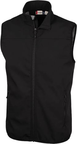 Clique Trail Eco Stretch Softshell Full Zip Mens Vest - Black - Small