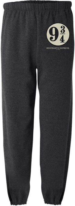 Harry Potter Hogwarts Express Tickets Mens Jogger Sweatpants Charcoal Heather 2X Large