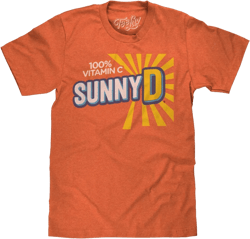 Tee Luv Sunny Delight Sunburst Logo T-Shirt - Heather Orange XXX-Large