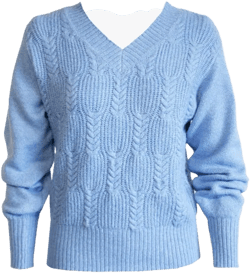 ABLE Women's Lindsey Cable Pullover Sweater, Bright Blue, Size Medium