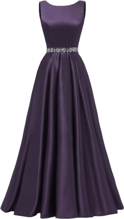 Yexinbridal Satin Prom Dresses Long for Women A-Line Beaded Belt Formal Evening Party Ball Gowns with Pockets at Amazon Women’s Clothing store