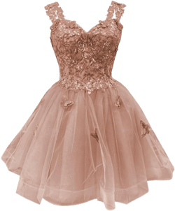 Youjiayi 3D Butterfly Short Homecoming Dresses for Teens Off Shoulder DAMA Dresses for Quinceanera Glitter Sequin Prom Dress Rose Gold 26 Plus