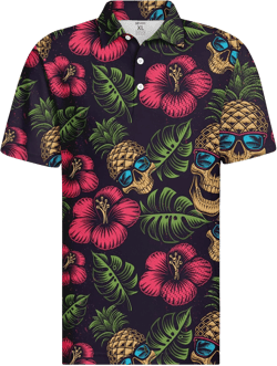 HIVICHI Funny Golf Shirts for Men Crazy Printed Pattern Colorful Wild Novelty Performance Moisture Wicking Mens Polo Shirt Medium Aop-polo-12692