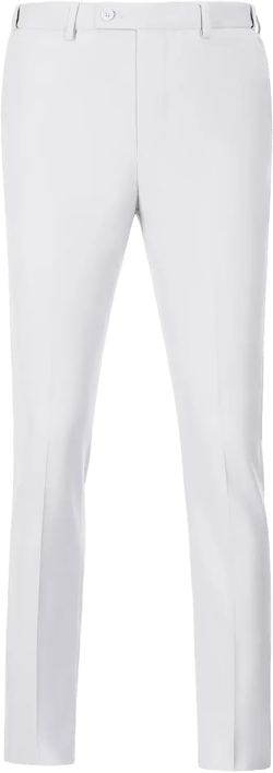 Men's Slim Fit Dress Pants Stretch Casual Pants Mens Work Slacks Medium White