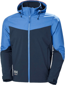 Helly-Hansen Workwear Men's Oxford H. Softs Jacket X-Large 595 Navy/Stone Blue