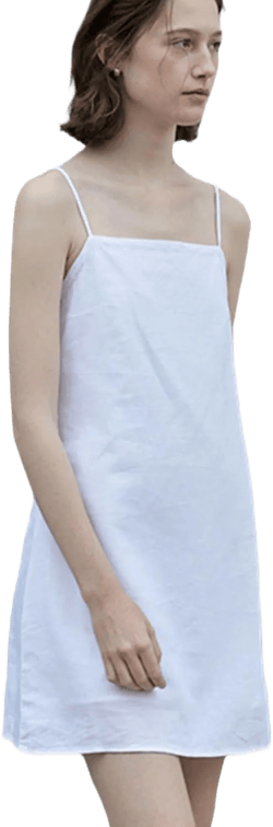 Women 2025 Summer Spaghetti Strap Mini Tank Dress Casual Solid Color Linen Back Strap Sleeveless Dress at Amazon Women’s Clothing store