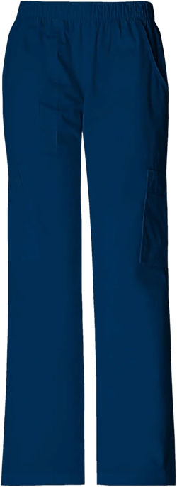 Cherokee Women Scrubs Pant Workwear Core Stretch Mid Rise Pull-On Cargo 4005 5X-Large Plus Navy
