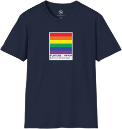 Bespattered Facade Everyone's Favorite Color Rainbow "Funtone" Chip Unisex Softstyle T-Shirt