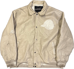 Avirex Leather Jacket In Beige ( 3XL )