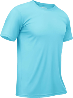 TACVASEN Swim Shirts for Men Rash Guard SPF Short Sleeve Sun T-Shirt UPF 50 Quick Dry Lightweight Fishing Water Shirt #20ice Blue Medium