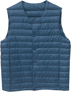 Men's Down Vest Male Collarless Lightweight Puffer Vest Man Winter Warm Quilted Sleeveless Jacket XX-Large Blue