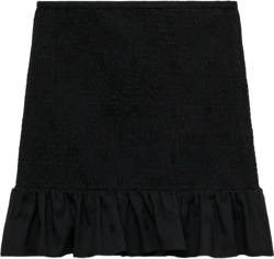 Ruffled gathered mini skirt