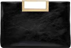 Milisente Clutch Purses for Women Formal Casual Sparkly PU Leather Handbag Purse with Handle for Prom Cocktail Wedding Black
