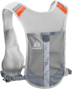 YAPJEB Ultralight Running Vest Women Men Reflective Breathable Hydration Backpack with Water Bottles for Hiking Camping Marathon Cycling Race 01-Grey