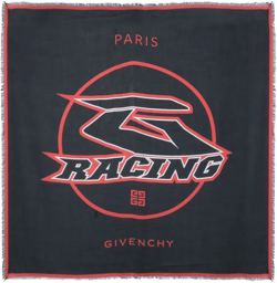 racing-print square scarf