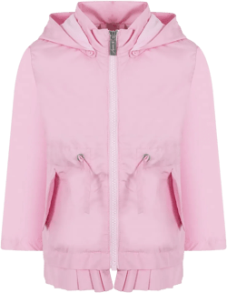 pleat-detail hooded jacket