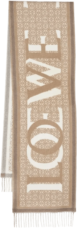 Anagram-print logo scarf