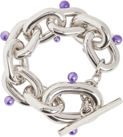 XL pearl-embellished chain-link bracelet