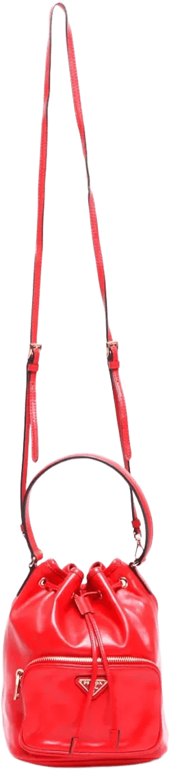 Duet leather bucket bag