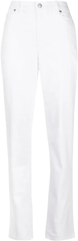 high-waisted slim-cut jeans