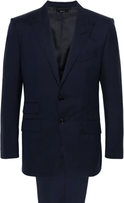 single-breasted wool suit