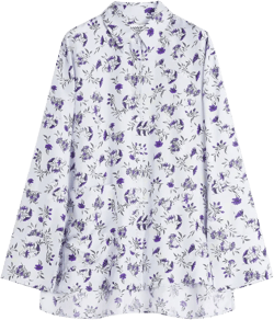 floral-print shirt