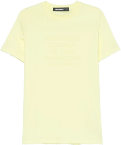 slogan-embossed T-shirt