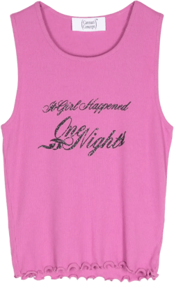 text-print organic cotton tank top