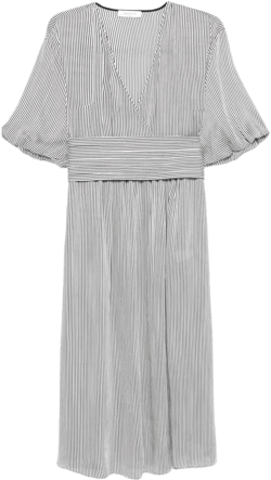 striped midi dress