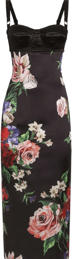 floral-print midi dress