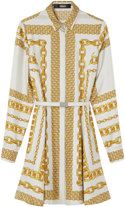 Treasure silk midi shirt dress